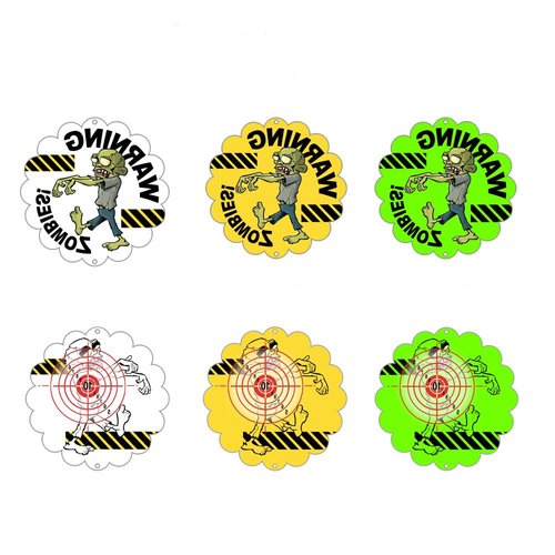 Next Innovations Airsoft & BB Gun Zombie Target - Set of 3 Metal Spinning Targets for Backyard Shooting Practice, Zombie Targets for BB Gun Outdoor Shooting, Air Soft Gun Target Accessories