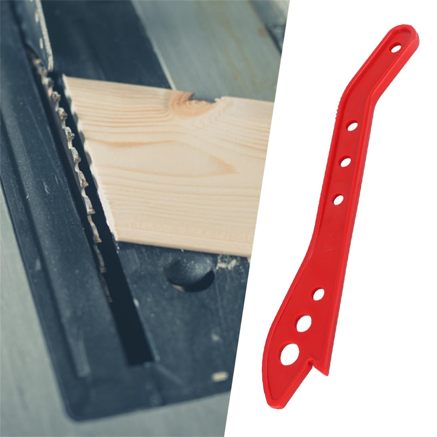 Chazcool Table Saw Push Stick, Table Saw Push block,Safety Red Wood Table Saw, Blade Push Stick for Carpentry Table Working Blade Router 16.5x2.8x0.4In