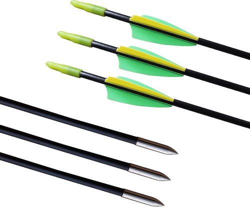 GPP Archery Target Arrows - 28-Inch Fiberglass Practice Arrows for Recurve Bows | Youth-Friendly Design
