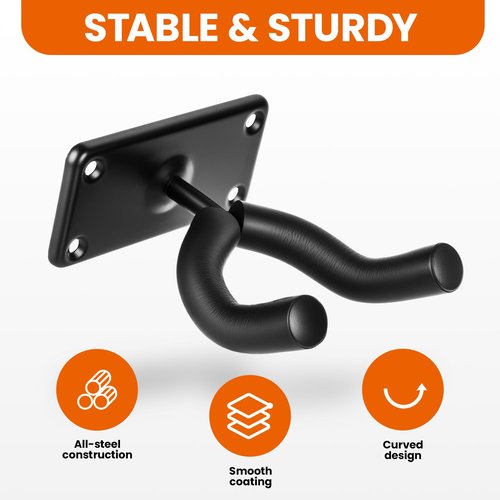 HNYYZL Skateboard Hanger,4Pcs Skateboard Hooks for Wall Longboard Wall Mount,for Electric Skateboard, Guitar,Ukulele