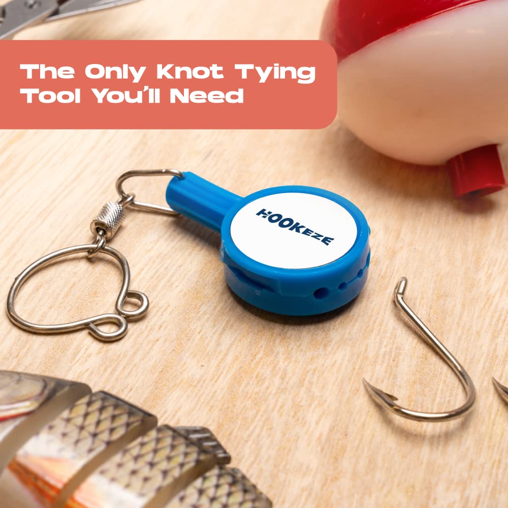 HOOK-EZE Fishing Knot Tying Tool, Two Standard Sized Tools Included - Safety Device & Line Cutter - Multifunctional Fishing Accessories - Covers Fully Rigged Hooks - Pink