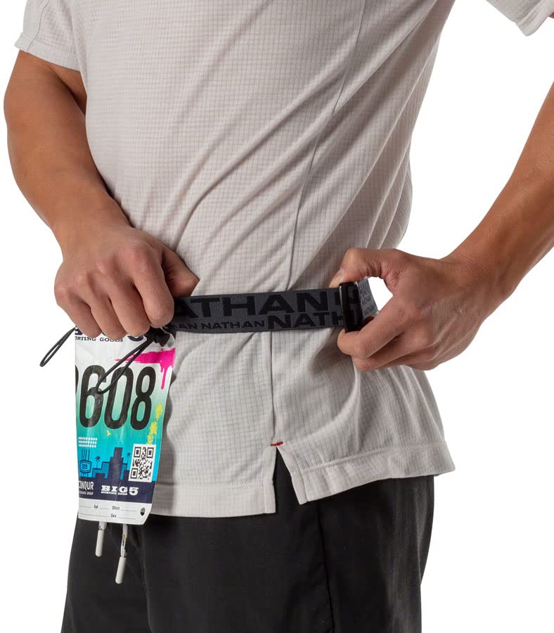 Nathan Race Number Waistbelt with Gel Loops for Running & Triathlon