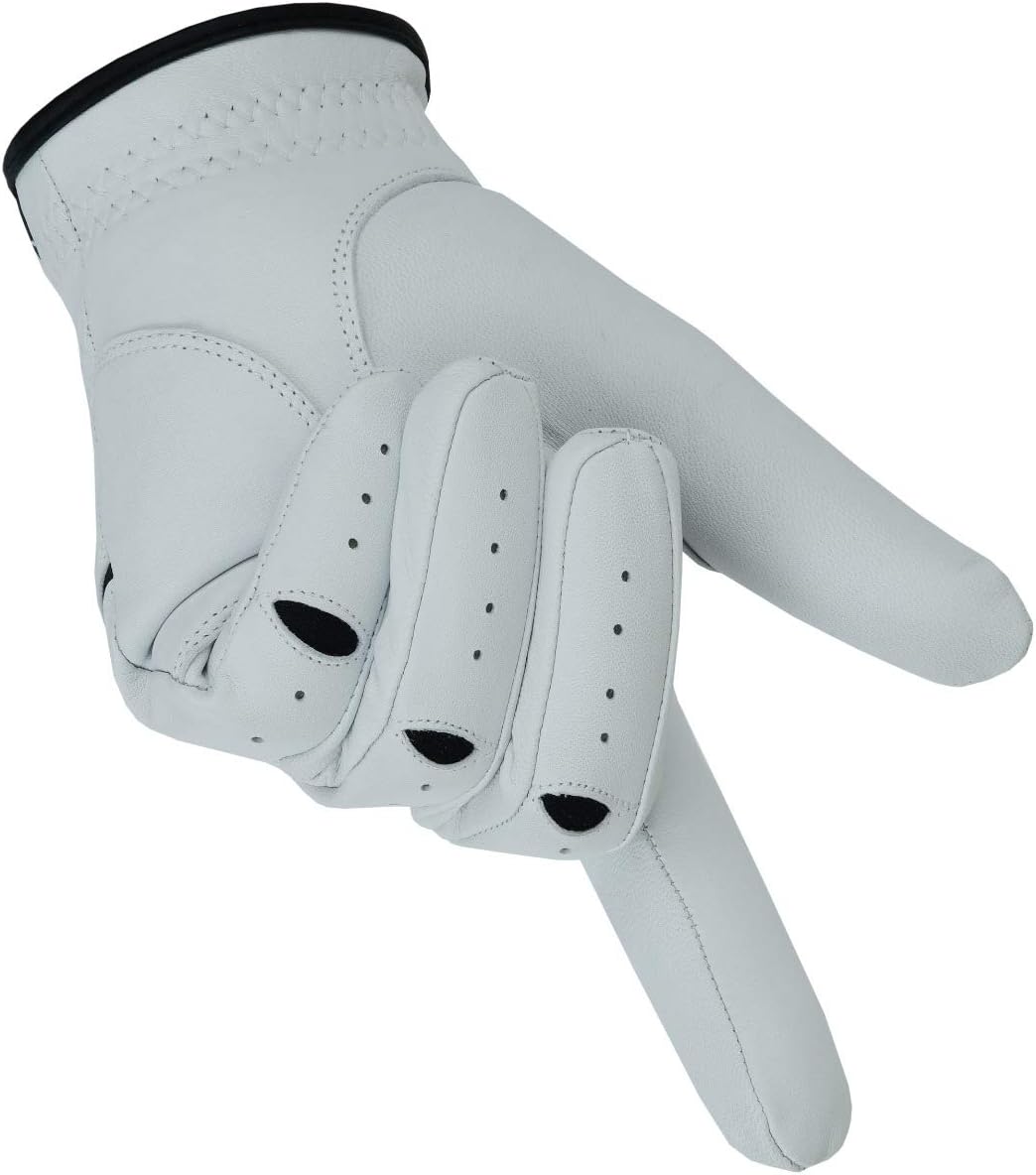 Apical Premium 100% Cabretta Leather Golf Gloves for Men - Superior Grip & Comfort | 3-Pack for Right-Handed Golfers