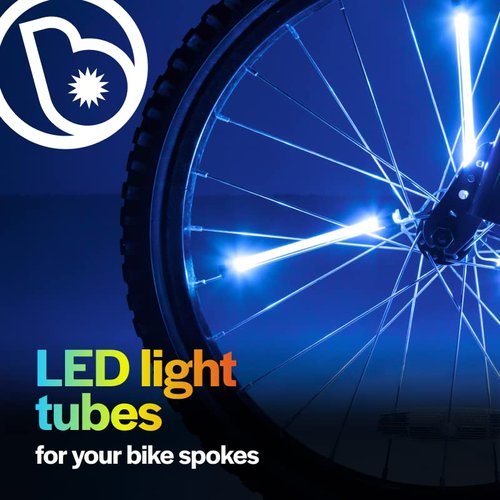 Brightz SpinBrightz LED Bike Wheel Lights - Kids Bike Lights for Night Riding - Bike Accessories for Boys, Girls & Adult Bikes - Cool Stocking Stuffers for All Ages (Blue)