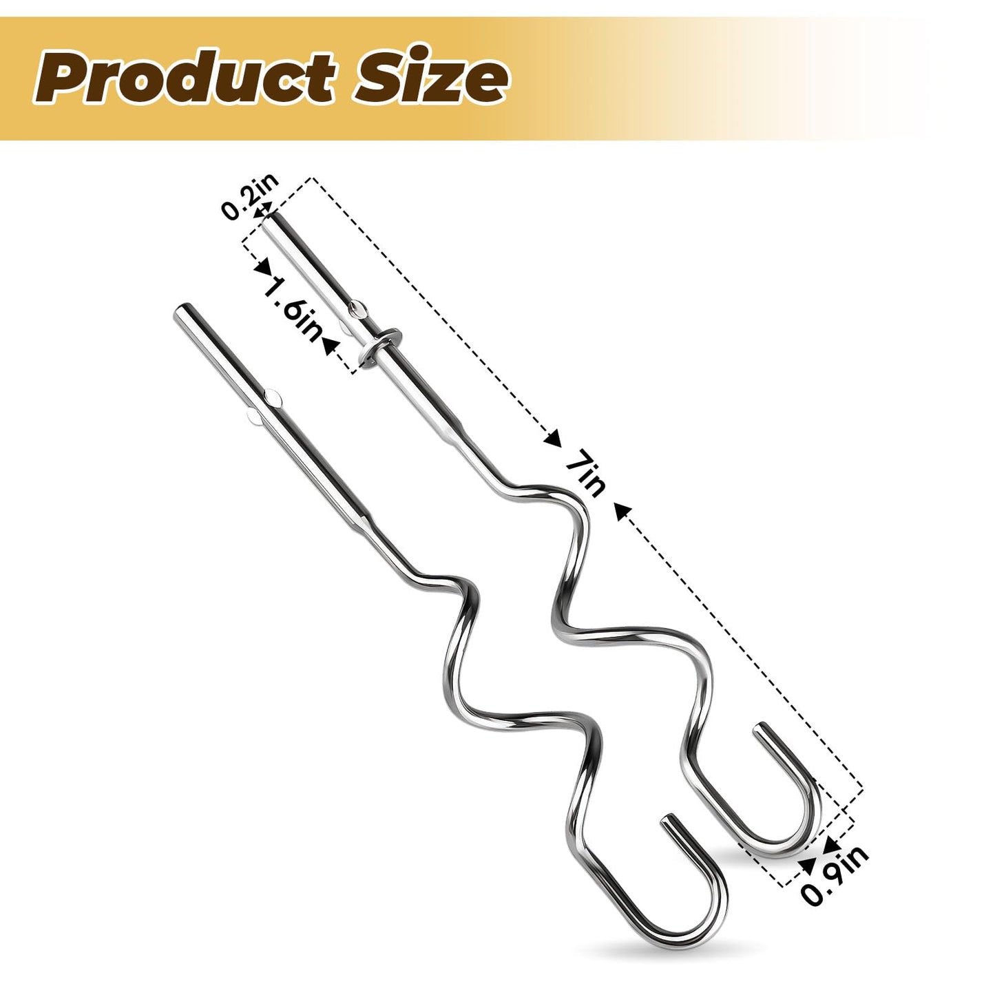 XSKDOUGHHK Dough Hook Fits for Ninja Mixer, Power Mixer System (CI100 Series) for Ninja Blender Accessories, Stainless Steel Foodi Accessories