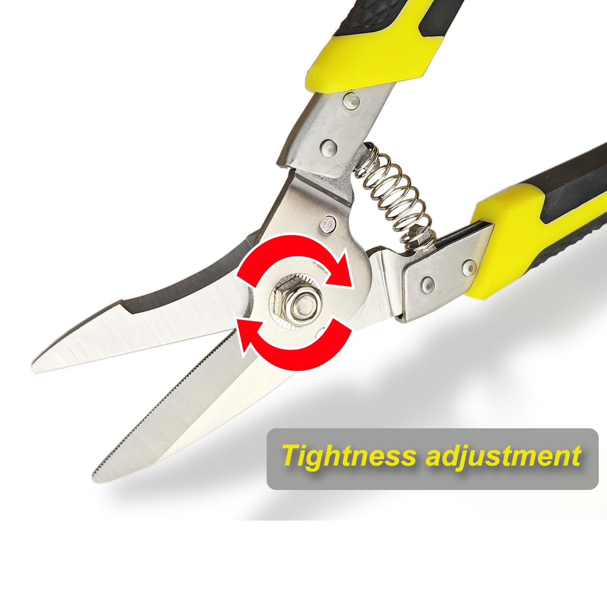 YYZHEN Aviation Tin Snips 8.7 Inch, Heavy Duty Straight Metal Cutter with Stainless Steel Blade & Comfortable Grips for Cutting Cardboard, Thin Iron, Wire, DIY Projects