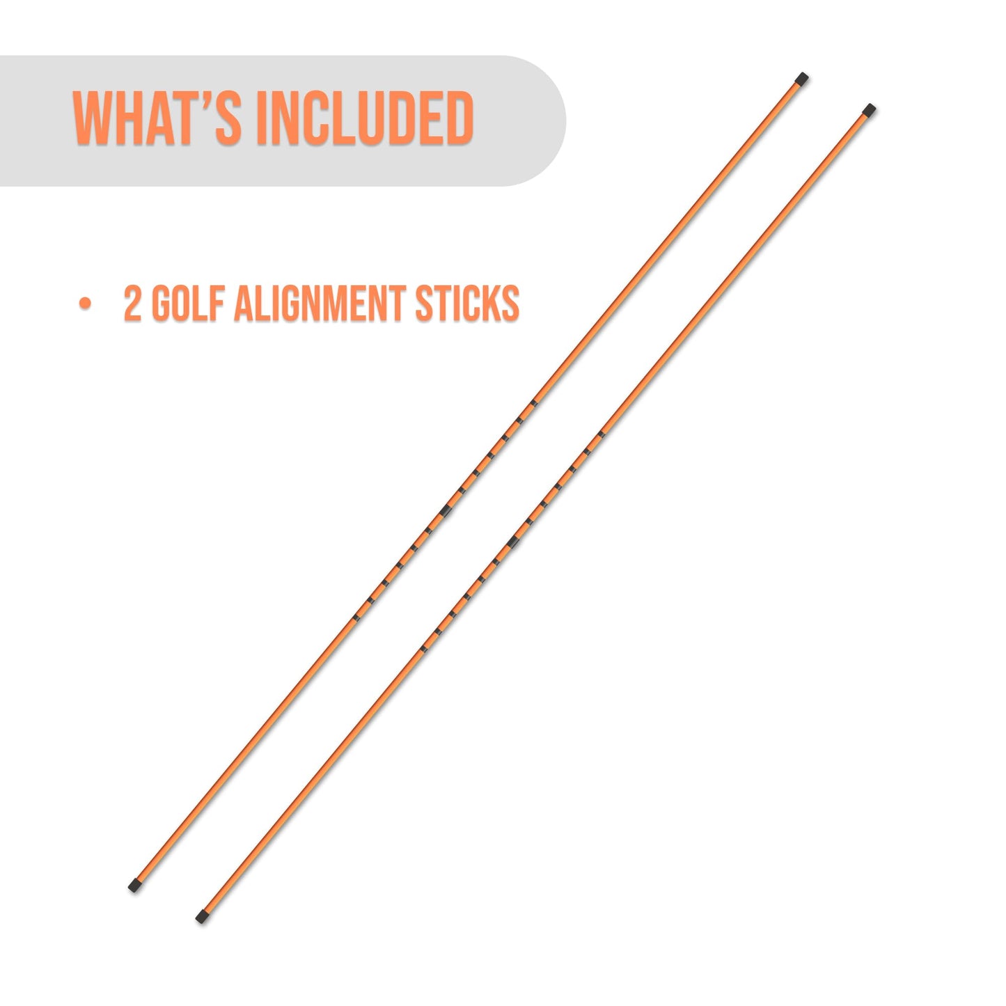 Elevate & Co. Golf Alignment Sticks – 36” Training Aid with Ball Placement Lines, 3 in 1 Trainer | Improve Posture & Perfect Swing Accuracy