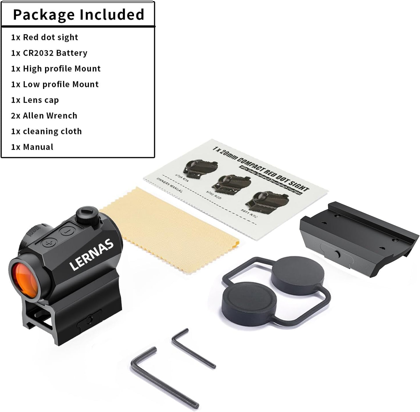 Motion Awake 2MOA Red Dot Sight - 11 Brightness Settings | IPX7 Waterproof & 50000H Battery Life