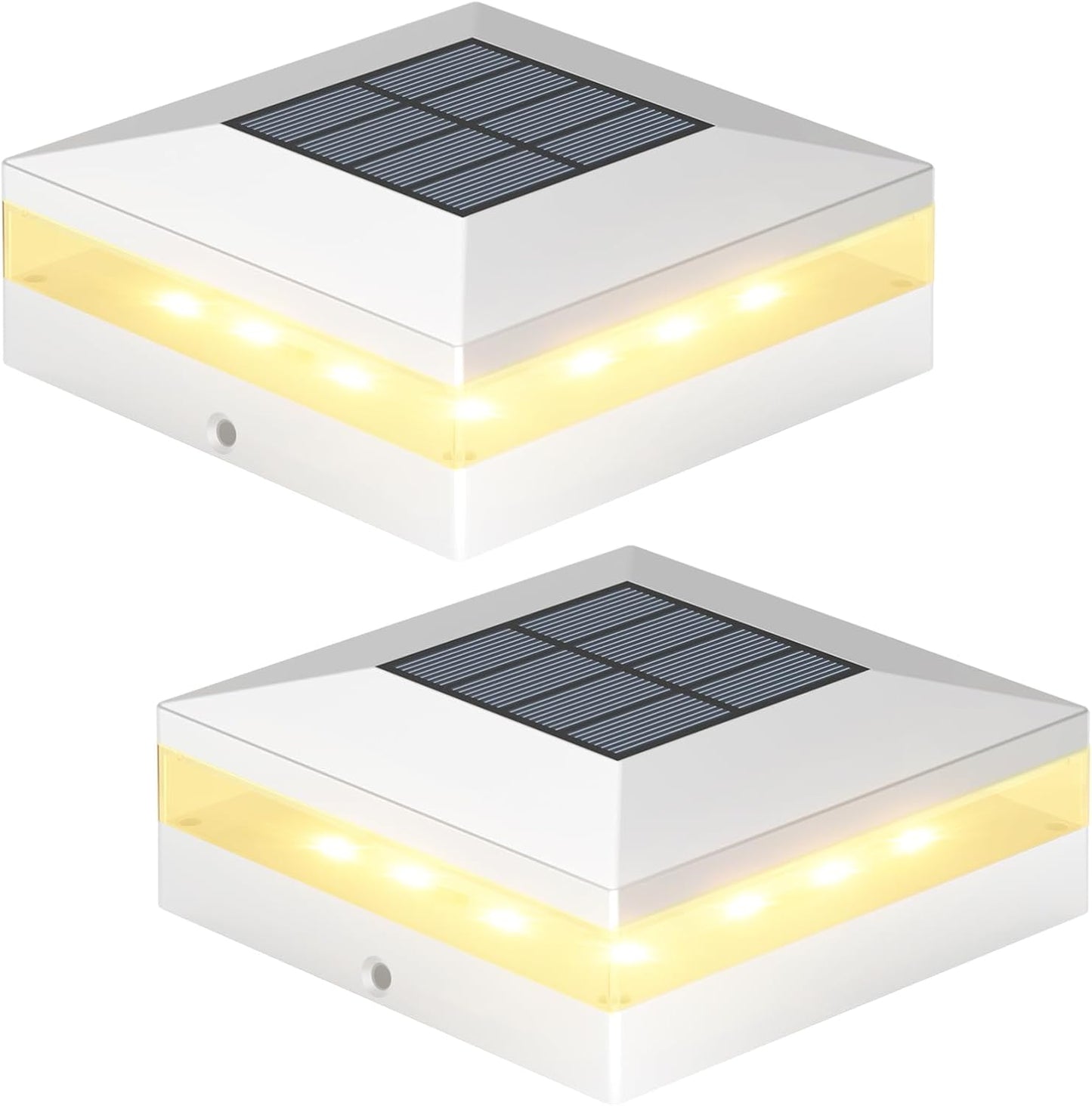 Solar Post Cap Lights - 12 Pack with 72 LEDs, 3 Color Modes, Waterproof for 4x4 Fence & Deck
