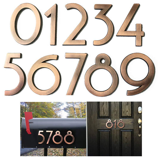 Diggoo 20 Pack Mailbox Numbers 0-9, 2 Inch High, House Numbers Door Address Appeal Stickers for Apartment, House, Room, Office, Cars, Trucks, Plating Process Number Sign Bronze