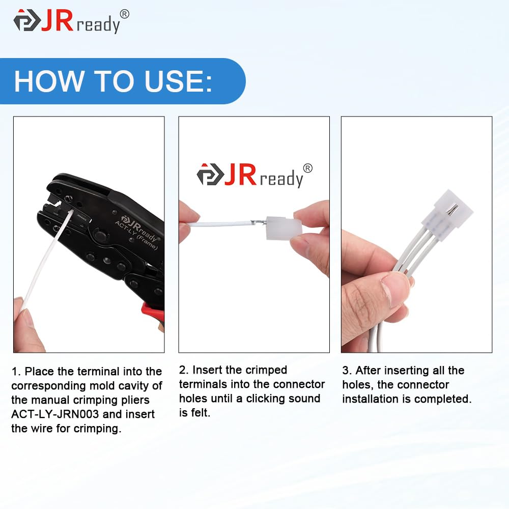 JRready 50 Pairs 1.57mm (Standard.062) Pin and Sockets 18-22 AWG, Compatible with Molex Standard.062 1560 1561 Series Male& Female Crimp Terminals, Adapt Standard.062 Connector Housing, ST6405