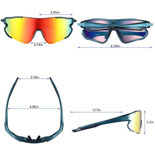 GREENTREEN Polarized Sunglasses for Men Women: Sport Sunglasses UV protection - Lightweight Sun Glasses for Driving Fishing Golf