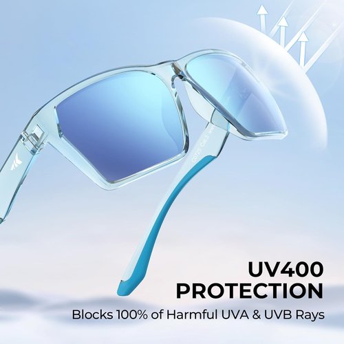 KastKing Beartrap Polarized Fishing Sunglasses - PuriVex Lens Coating | Stylish Wayfarer Design for Men & Women