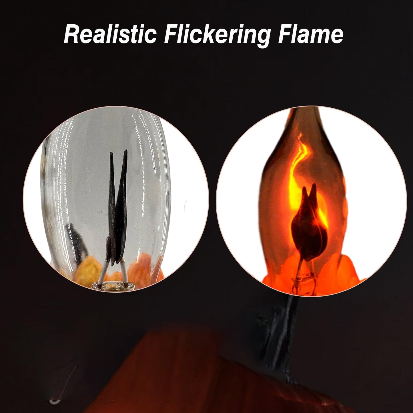 Abscalar Halloween Ghost Campfire Flickering NightLight,Cute Swivel Plug-in Figurine Lamp for Holiday Decor, Indoor. Campfire Night Light with Flicker Bulb,Figurine Light