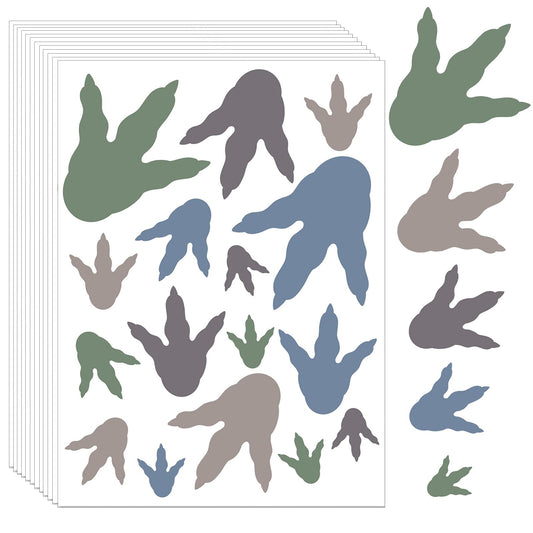 192pcs Dinosaur Footprints Decor, Peel and Stick Vinyl Stickers, Removable Decals for Wall, Kids Classroom, School, Baby Nursery, Bedroom, Toddler