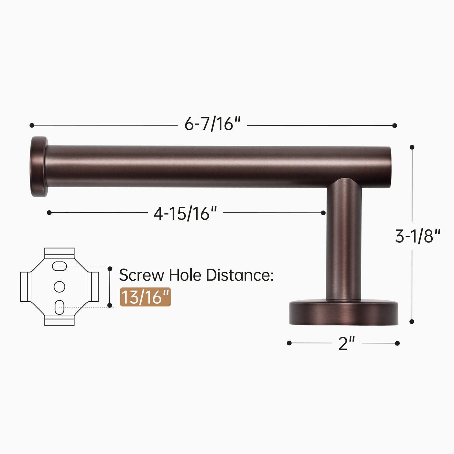 KES Bathroom Toilet Paper Holder 18/8 Stainless Steel, Toilet Paper Roll Holder Wall Mount, Bronze, A2175S12-BB