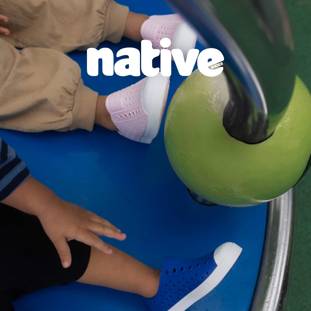 Native Shoes Unisex-Kids Jefferson Sneakers, Aquarius Blue/Shell White, 9 Toddler