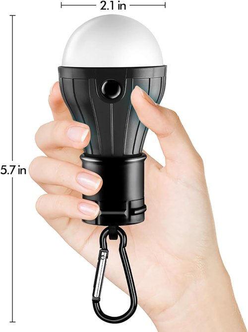 FLY2SKY Portable LED Tent Lamp - Emergency Lanterns with Hooks for Camping & Hiking | 4-Pack Multicolor