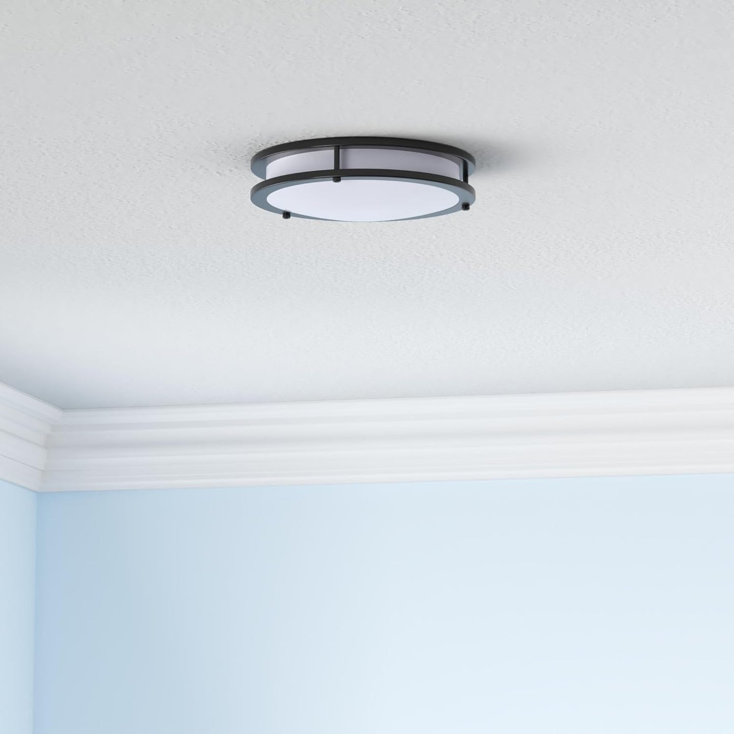 Adjustable 13-Inch Gold LED Flush Mount Ceiling Light Fixture - Dimmable 2700K-5000K for Hallway, Bathroom & Kitchen (2-Pack)