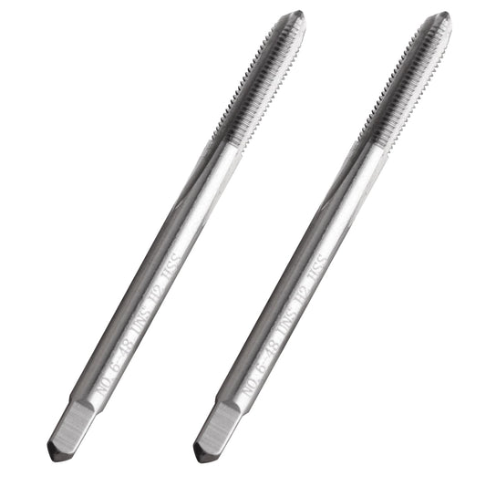 LWCUSNJ 2pcs UNS Thread Tap Right Hand, HSS UNS Straight Fluted Machine Tap (6-48 UNS)