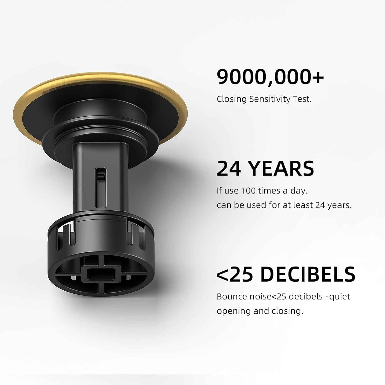 Modern Brushed Gold Bathroom Faucet with Waterfall Spout & Pop-Up Drain - Single Handle Vanity Sink Faucet