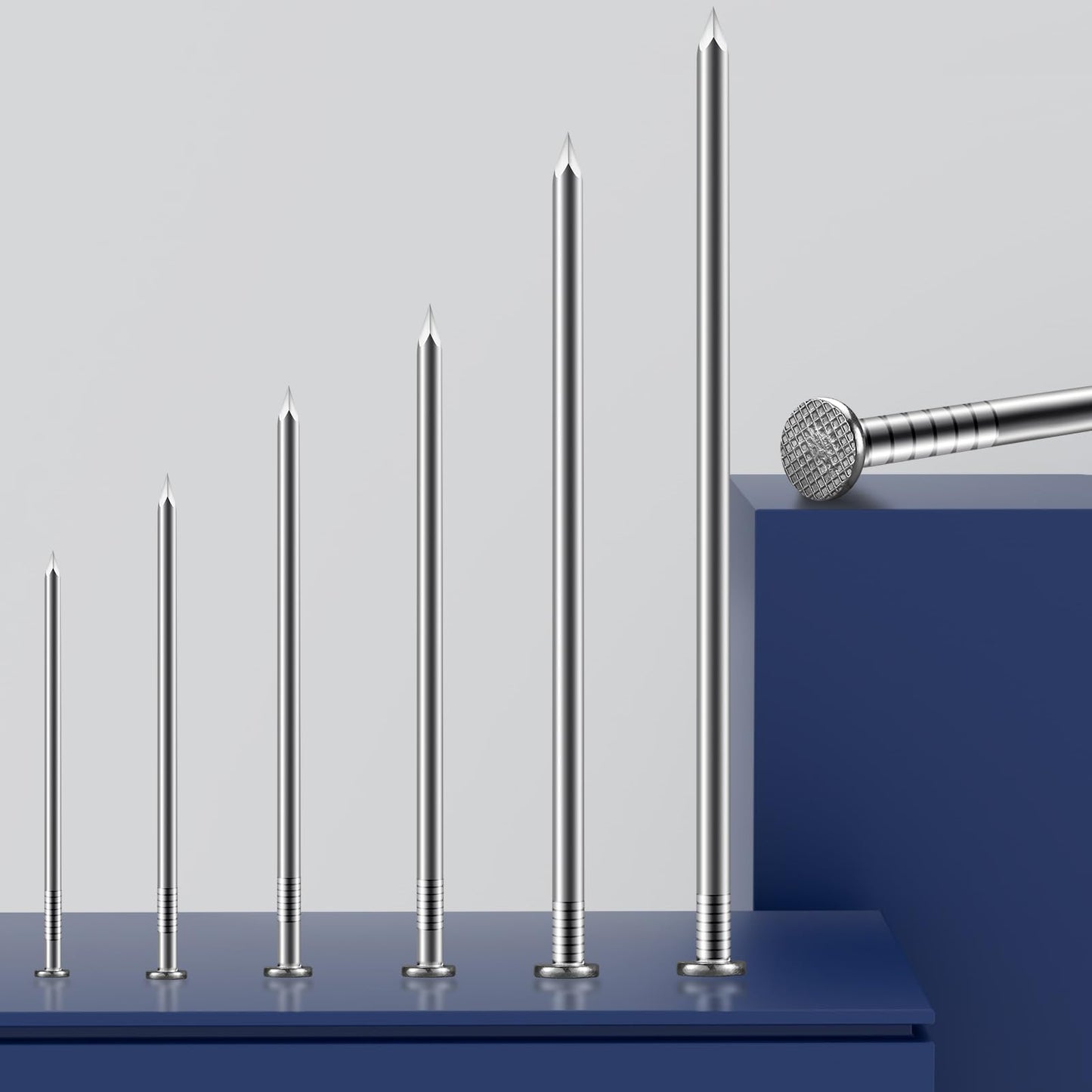 BNUOK 2 inch Hardware Nails, (150pcs) 1 lbs Stainless Steel Nails, Nails for Hanging Pictures, Small Nails, Wall Nails, Wood Nails