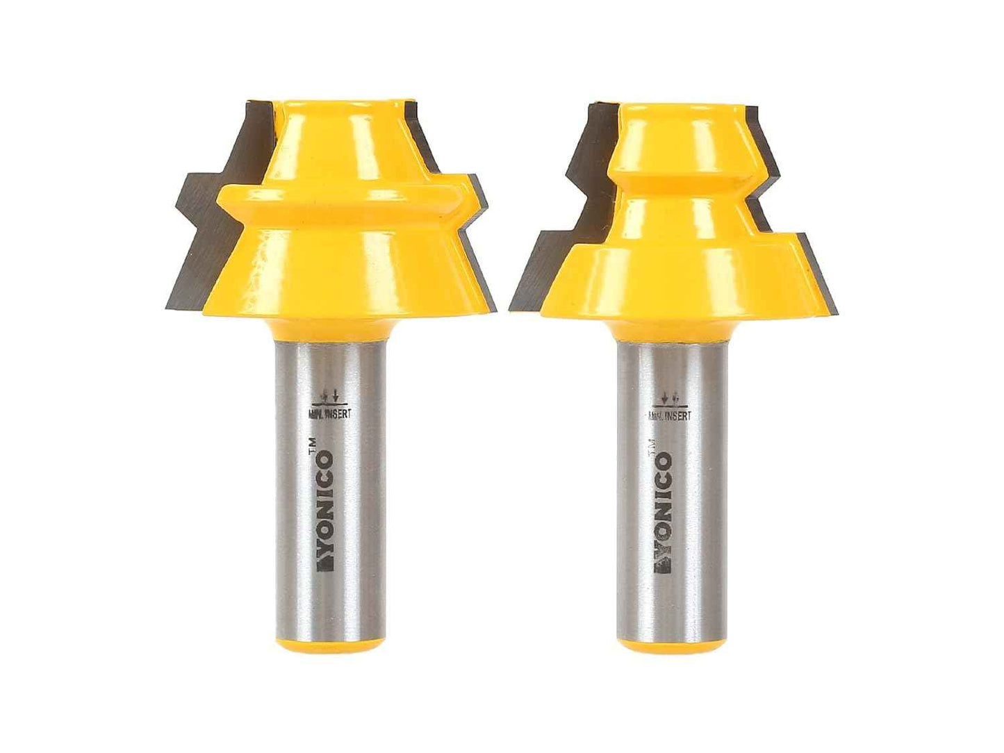 YONICO 45° Lock Miter Router Bit Set – 3 Bits, 1/2-Inch Shank for Precision Joinery