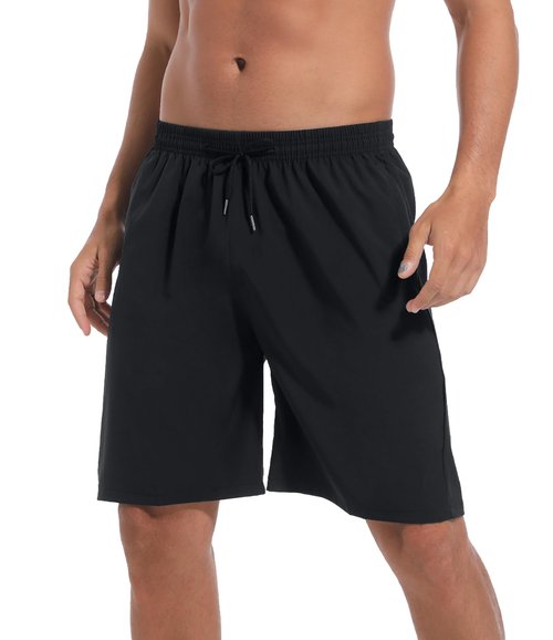 Kinglaman 5 Pack Mens Athletic Gym Workout Shorts Quick Dry Basketball Running Lightweight Shorts with Pockets 3 Black 1 Blue 1 Gray Medium