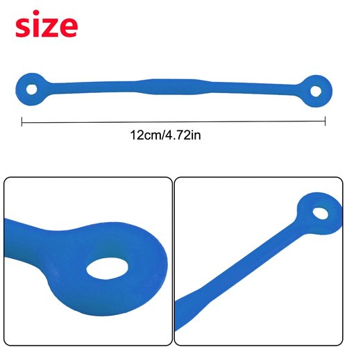 Andux Tennis Racket Vibration Dampeners Squash Racket Shock Absorber Silicone Tennis String Shock Damping Pack of 8 BZQ-05 (Blue)