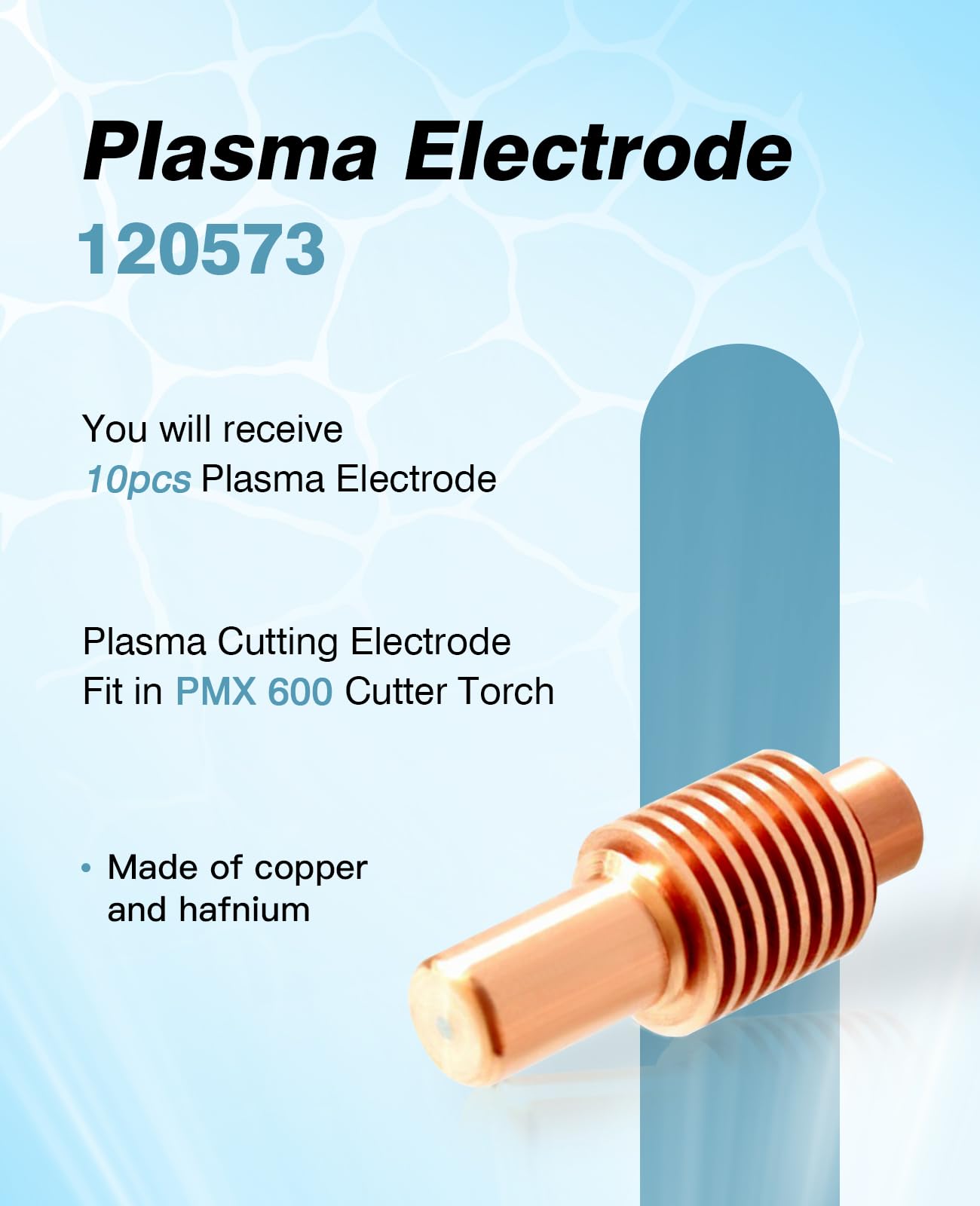 600 Electrode 120573 Tip 120826 Shield 120828 Plasma Replacement Parts QTY/25