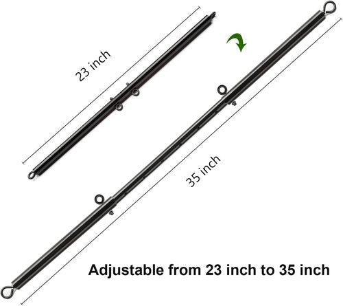 Adjustable Black Spreader Bar Set with Black with Plush Leather Straps Set Sports Training