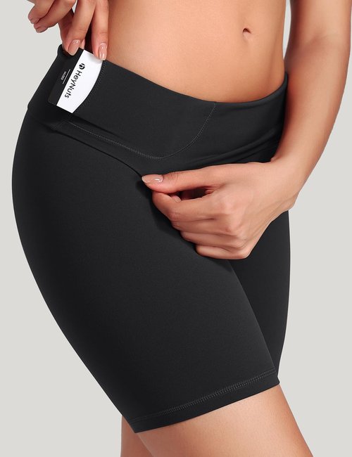 HeyNuts Pro Biker Shorts - High Waisted Compression Workout Shorts | 4''/6'' Sizes Available