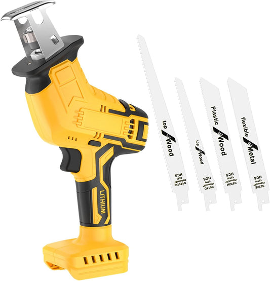 Dewalt 20V Cordless Reciprocating Saw - 150W Variable Speed Cutting Tool with 4 Blades for Wood, Metal & PVC