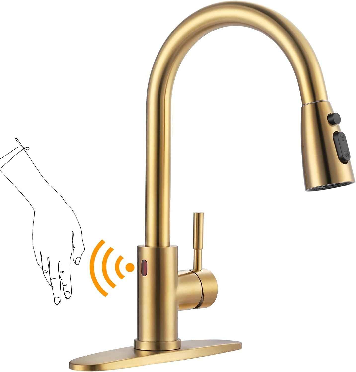 Stainless Steel Kitchen Faucet Combo with Water Filter - Brushed Nickel Sink Faucet for RO Systems