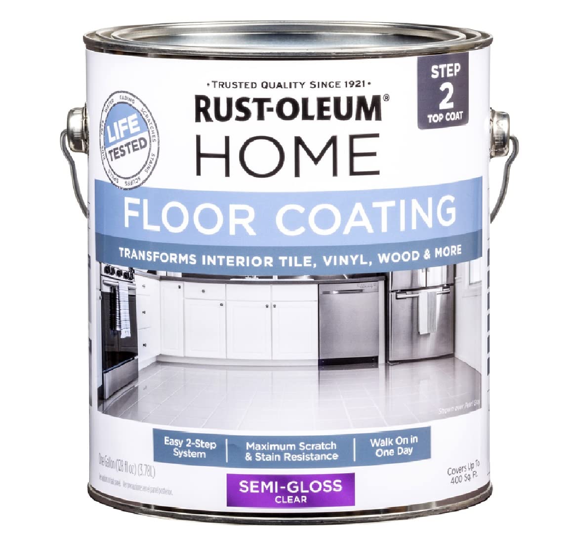 Rust-Oleum 358584 Floor Coating Top Coat Semi-Gloss Clear Gal