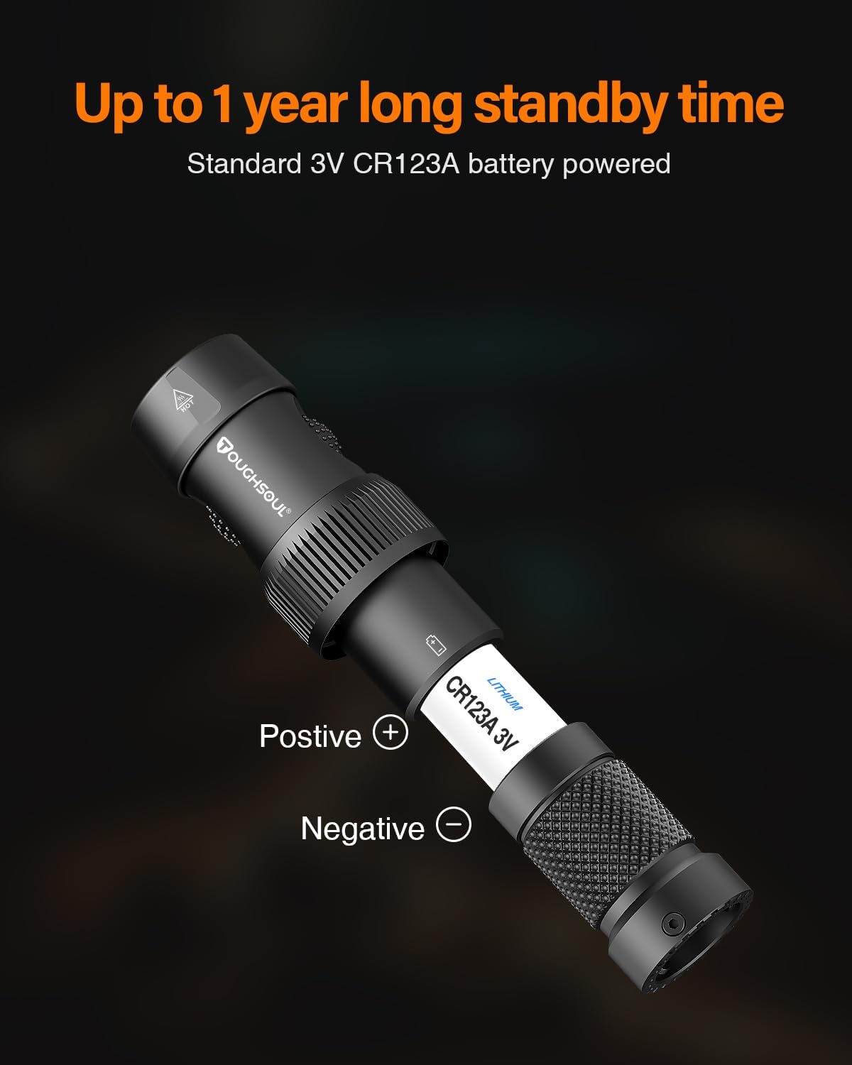 TOUGHSOUL Tactical Mag Tube Cap Flashlight - 500 Lumen Max with Strobe Function & Replaceable Battery