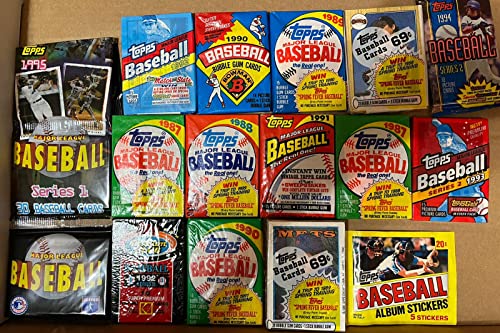 300 Vintage Baseball Cards - Sealed Topps Pack Lot
