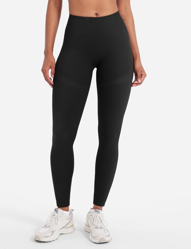YEOREO Seamless Workout Leggings for Women Butt Lifting Hidden Scrunch Leggings High Waisted Gym Yoga Lilliean Impact Pants Black