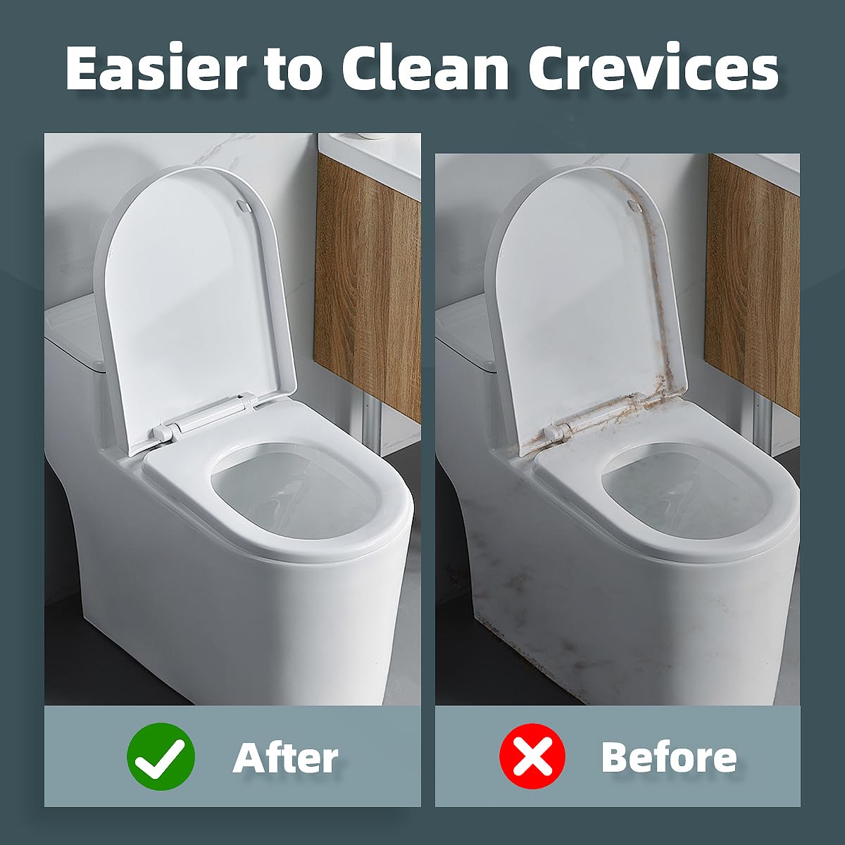 Toilet Brush, 4 Pcs Bathroom Cleaning Brush, Gap Scrub Brush with Hanging Hole, Multifunctional Hard Bristle Crevice Cleaning Brush, Cleaner Tools for Sinks, Tub, Shower, Tile, Toilet Seat (4, Black)