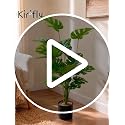 40-Inch Artificial Potted Monstera Tree - Lifelike Indoor Outdoor Floor Plant
