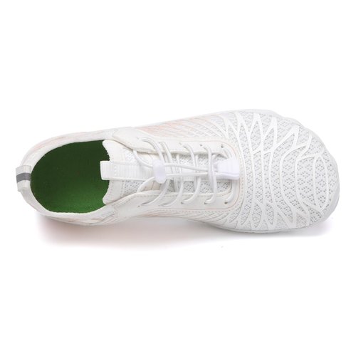 Teuivhy Hike Barefoot Shoes Women Men Breathable & Non-Slip Athletic Footwear Wide Toe Water Shoes White
