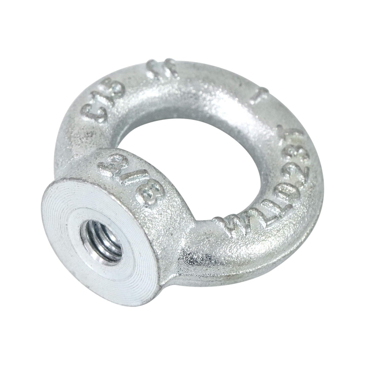 Zadery 3/8"-16 Lifting Eye Nuts, Drop Forged C15 Galvanized Threaded Fastener, UNC Standard Ring Shape Lifting Eye Nut, 4 Packs