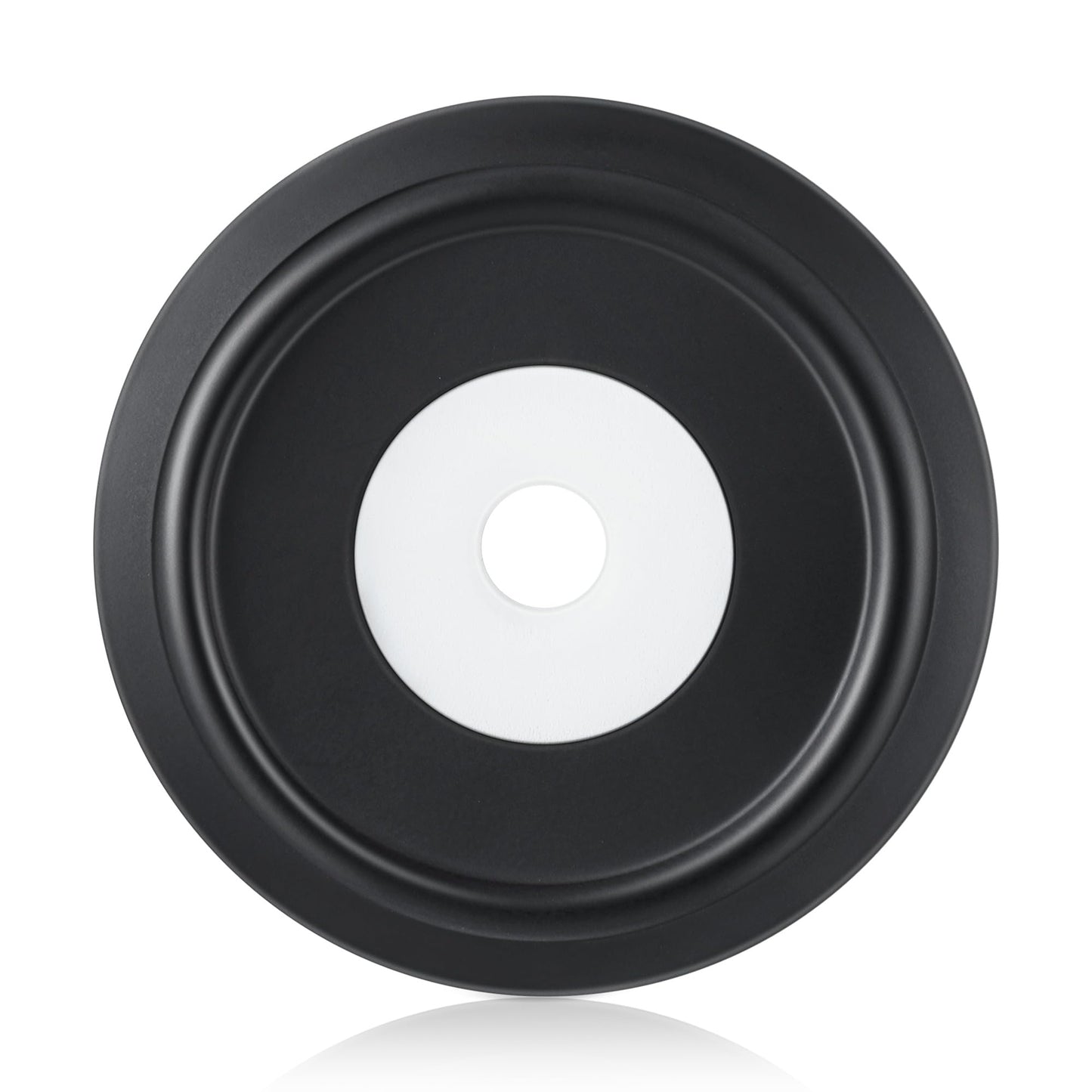 Enhon Metal Tub Spout Cover Ring, Bathroom Faucet Remodeling Wall Plate with Foam Gasket, 1-1/2 Inch ID and 3-5/8 Inch OD (Matte Black)