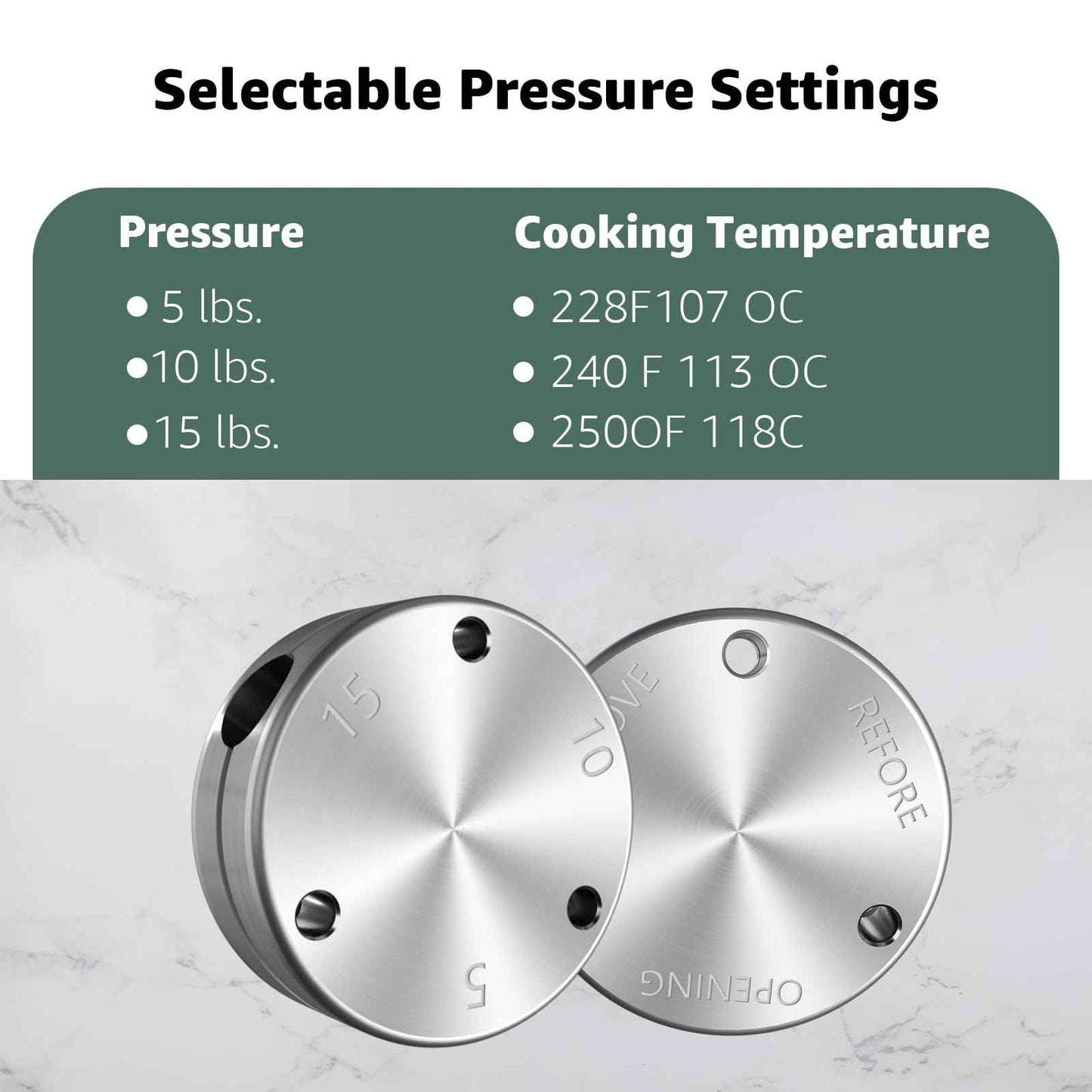Pressure Regulator Weight Replacement for 1930-10.5 qt,15.5 qt,21.5qt,25 qt,30qt,41.5qt Pressure Cooker Canner - Fits All Our Pressure Cookers/Canners with a Vent Pipe