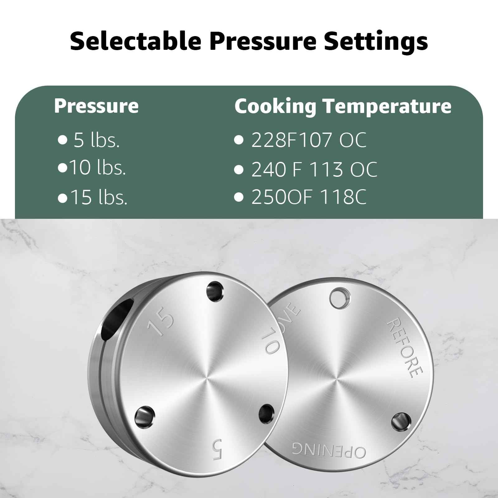 Pressure Regulator Weight Replacement for 1930-10.5 qt,15.5 qt,21.5qt,25 qt,30qt,41.5qt Pressure Cooker Canner - Fits All Our Pressure Cookers/Canners with a Vent Pipe