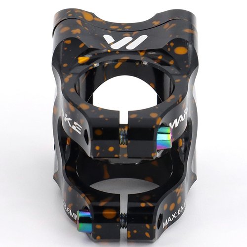 FOMTOR Bike Stem 31.8 Stem 35mm Mountain Bike Stem 0 Degree 31.8mm 35 mm Handlebar Short Stem for MTB BMX Road Bicycle Black Orange