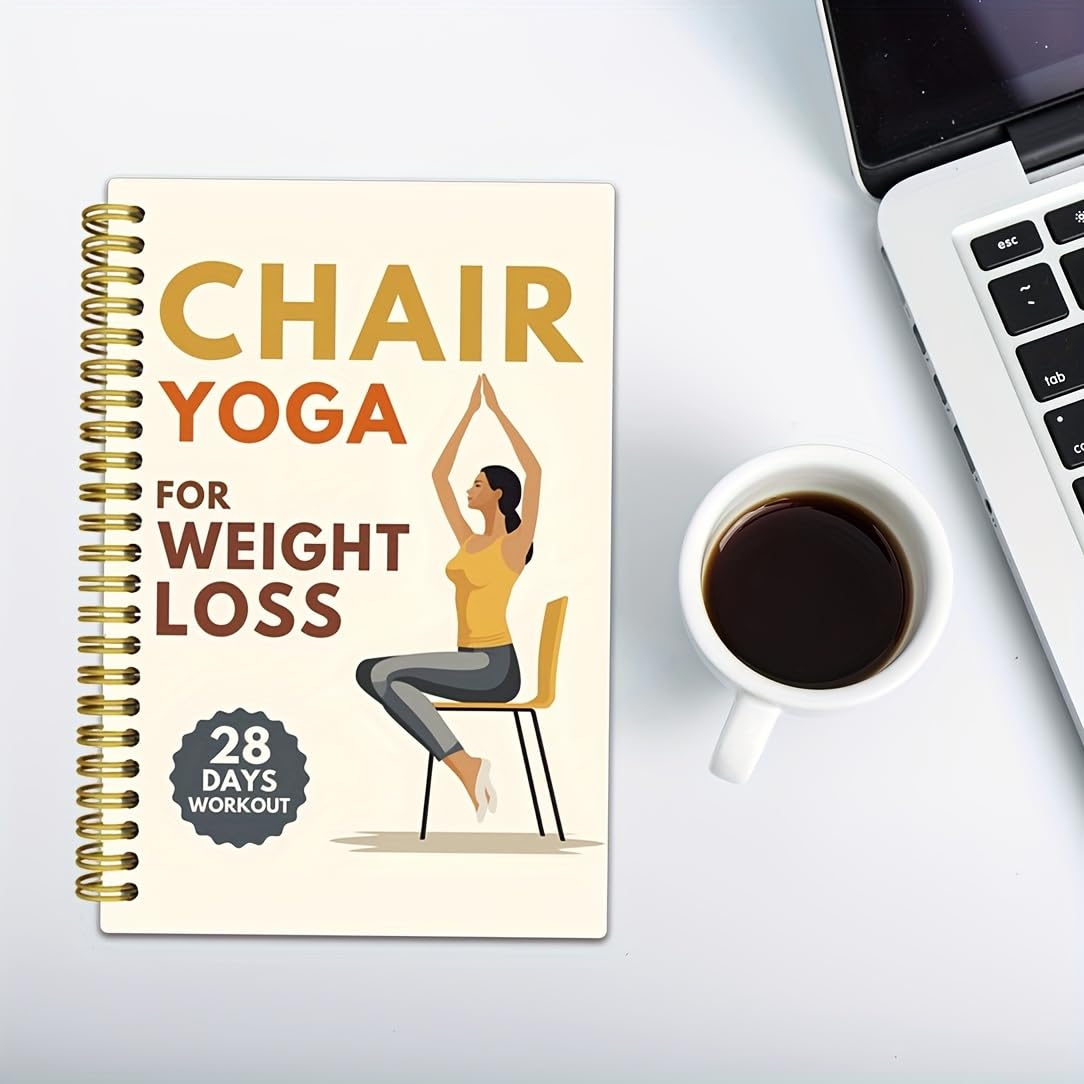28-Day Yoga Weight Loss Plan & Fitness Journal - Daily Workout Log with Yoga Routines and Progress Tracker, 5.5"x8.3" Compact Book