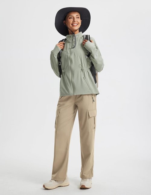 Libin Women's Hiking Pants - Lightweight Quick-Dry Cargo for Casual Work & Travel | Petite/Regular/Tall Sizes