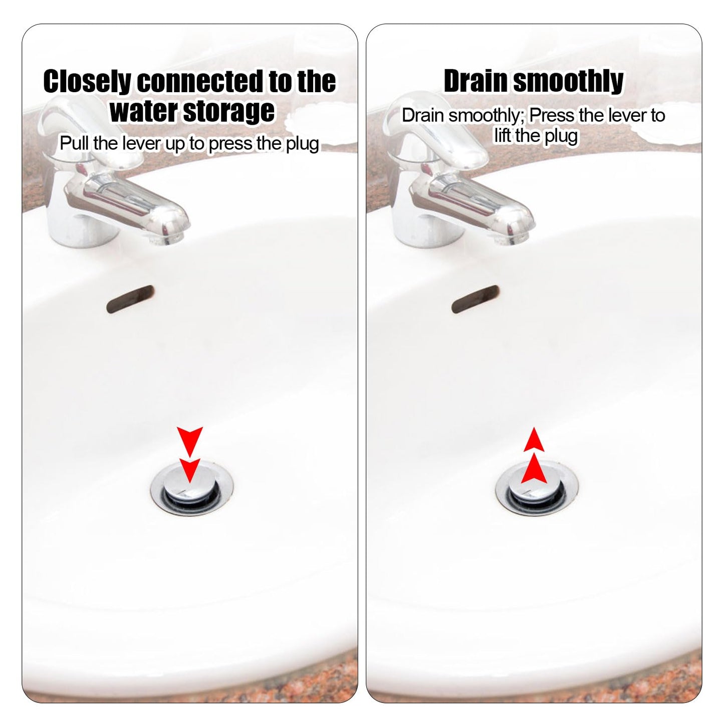 Pivot Rod Bathroom Sink Pop Up Stopper Compatible with 88994 Moen Drain Components Kit, Lavatory Pop Up Center Assembly Parts with Teflon Tape for Price Pfister & Other Popular Brands