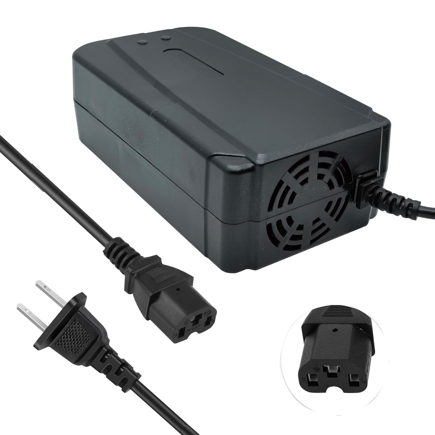 48V 20AH Lead Acid Battery Charger for Scooter, Go-Karts, Big Toys Baja, FitRight, Go-Bowen 100V-240V Input with 3 Pin Plug
